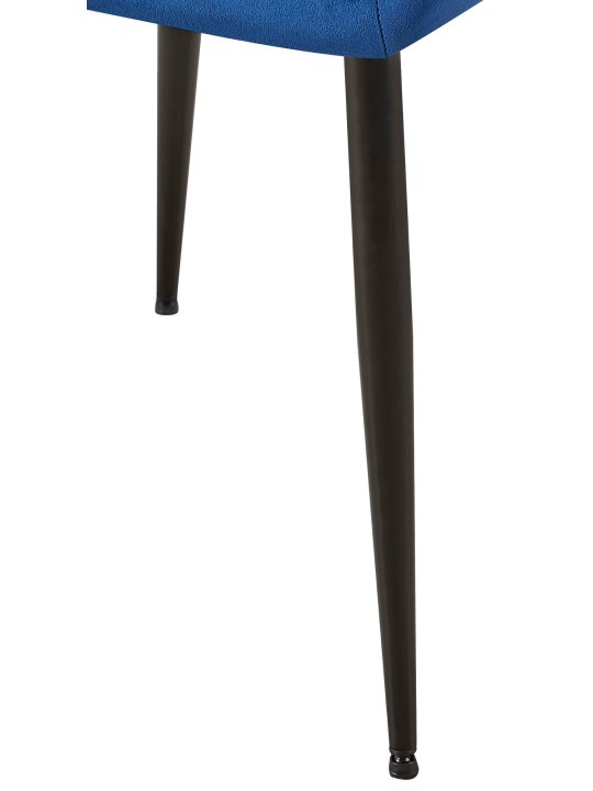 Set van 2 eetkamerstoelen Emia fluweel, blauw