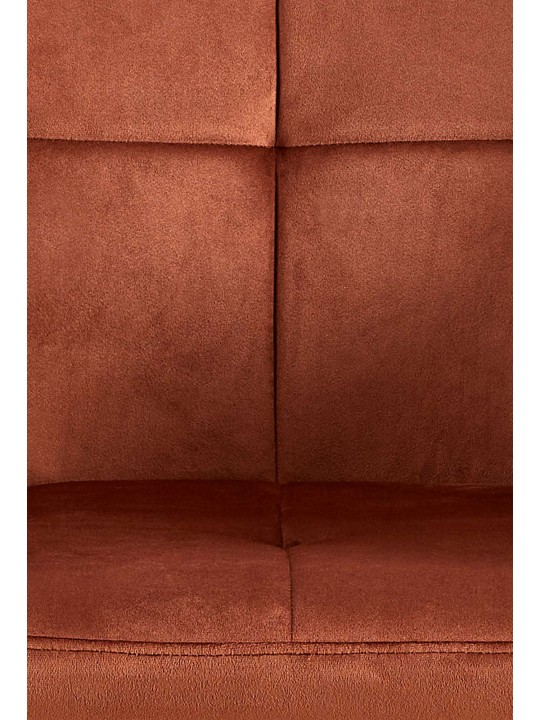 Set van 2 eetkamerstoelen Emia fluweel, bruin