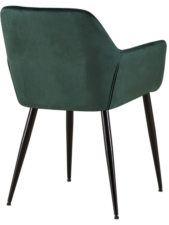 Set van 2 eetkamerstoelen Emia fluweel, groen