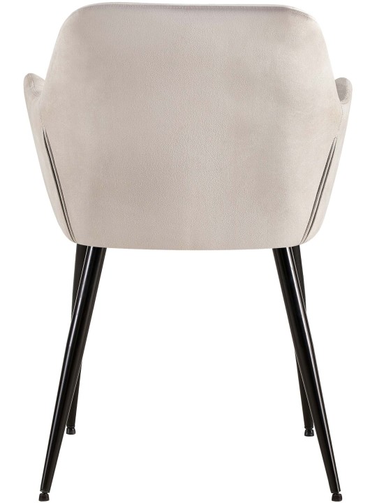 Set van 2 eetkamerstoelen Emia fluweel, lichtgrijs