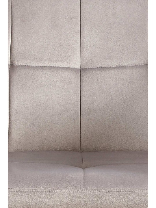 Set van 2 eetkamerstoelen Emia fluweel, lichtgrijs