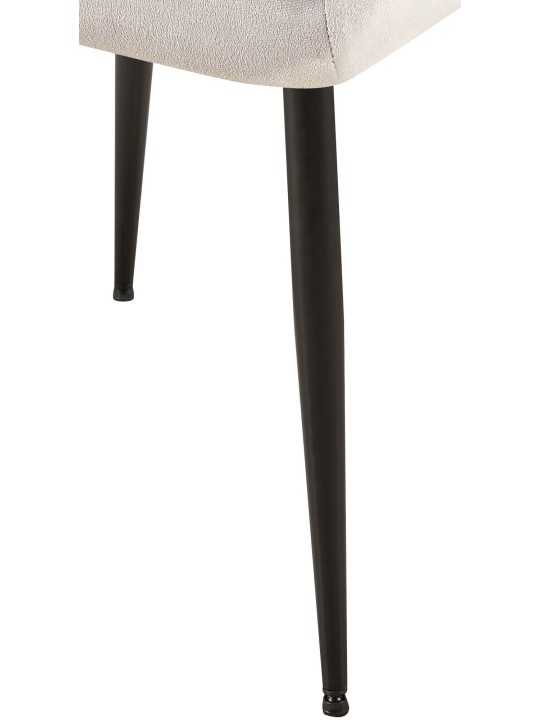 Set van 2 eetkamerstoelen Emia fluweel, lichtgrijs