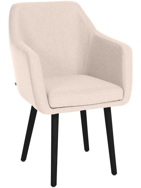 Bezoekersstoel Utrecht stof, beige