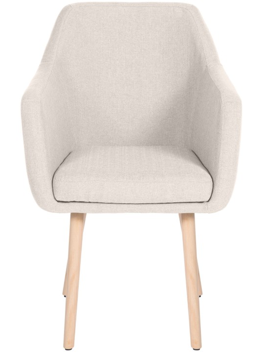 Bezoekersstoel Utrecht stof naturel, crème