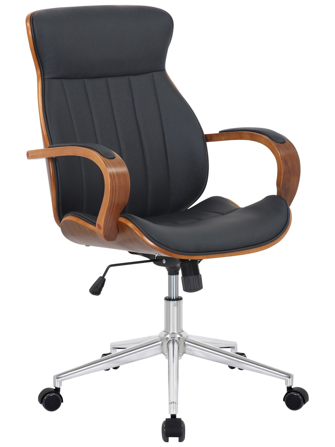 Bureaustoel Melilla kunstleer, walnoot/zwart