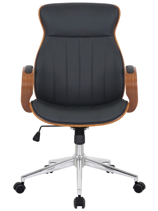 Bureaustoel Melilla kunstleer, walnoot/zwart