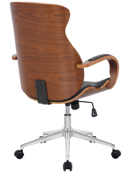 Bureaustoel Melilla kunstleer, walnoot/zwart