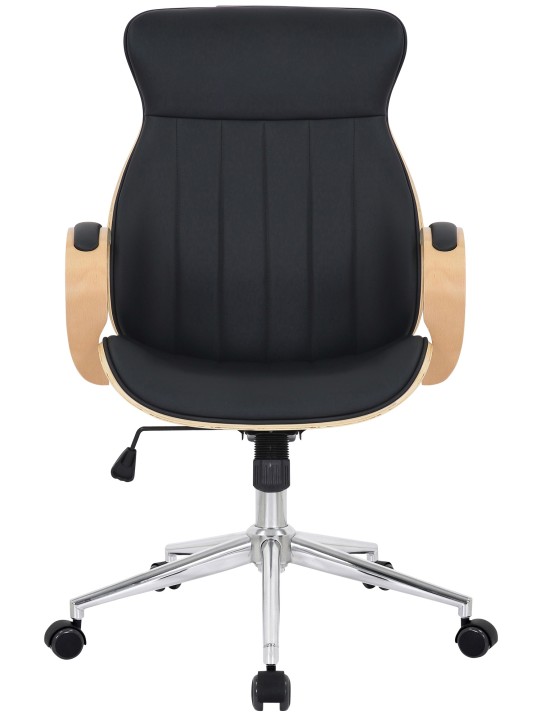 Bureaustoel Melilla kunstleer, naturel/zwart