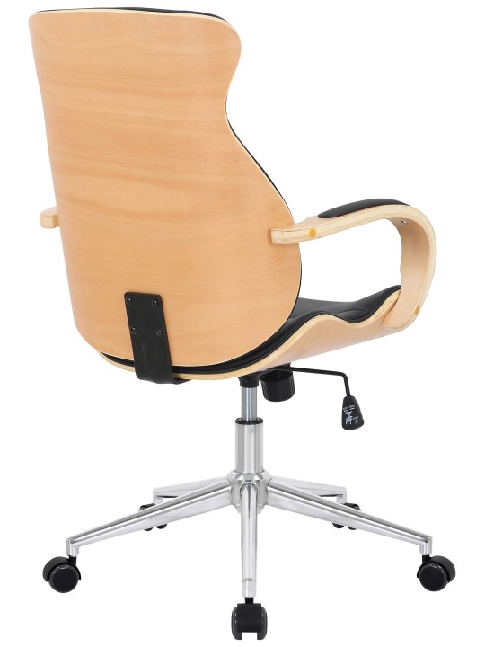 Bureaustoel Melilla kunstleer, naturel/zwart