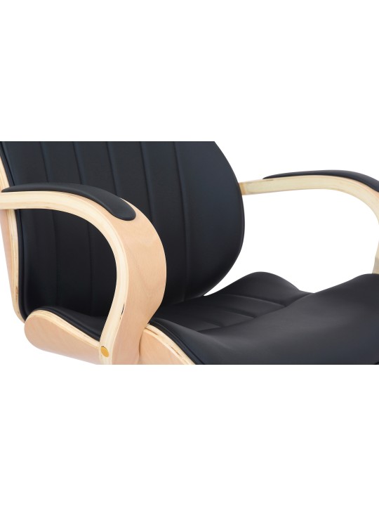 Bureaustoel Melilla kunstleer, naturel/zwart