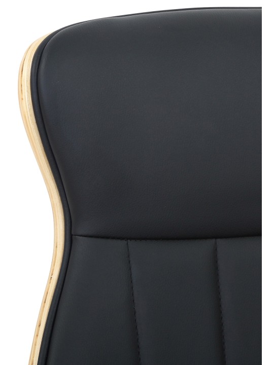 Bureaustoel Melilla kunstleer, naturel/zwart