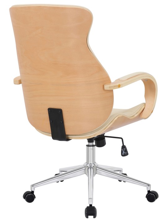 Bureaustoel Melilla kunstleer, naturel/crème