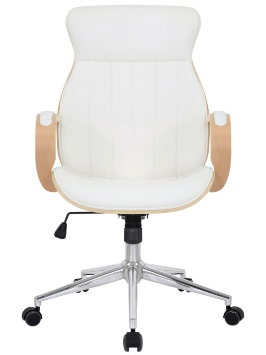 Bureaustoel Melilla kunstleer, naturel/wit