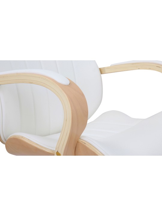 Bureaustoel Melilla kunstleer, naturel/wit