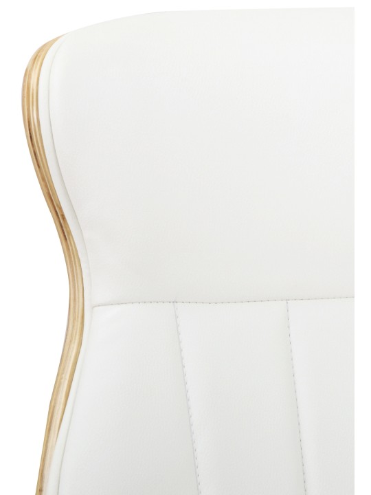 Bureaustoel Melilla kunstleer, naturel/wit