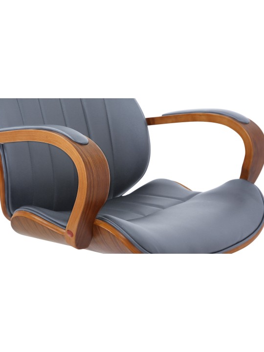 Bureaustoel Melilla kunstleer, walnoot/grijs