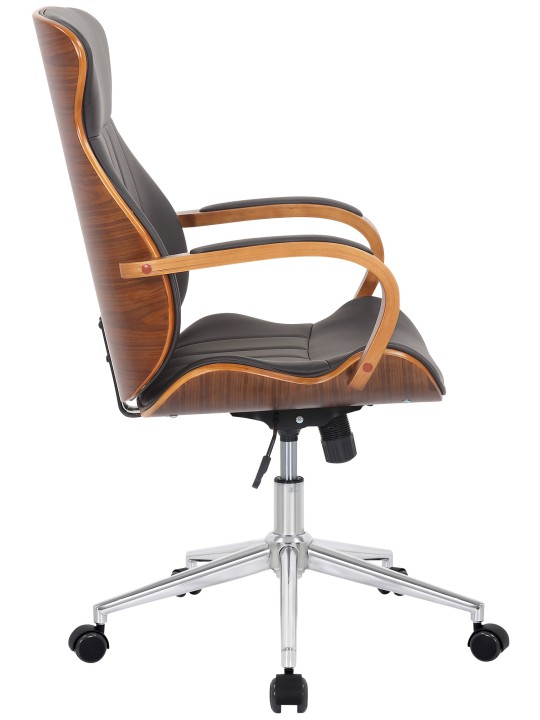 Bureaustoel Melilla kunstleer, walnoot/bruin
