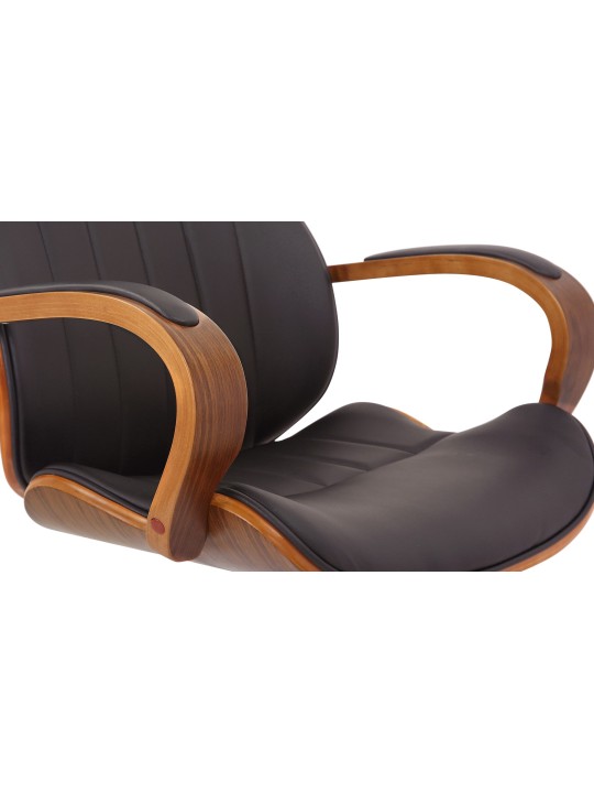 Bureaustoel Melilla kunstleer, walnoot/bruin