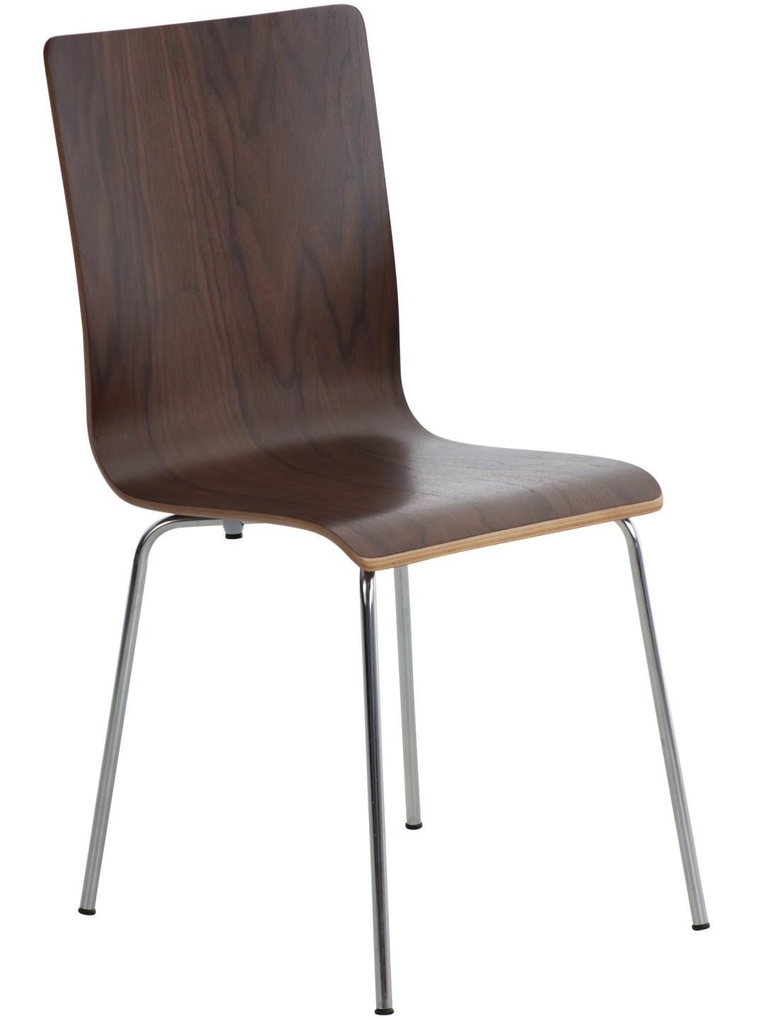 Bezoekersstoel Pepe, walnoot