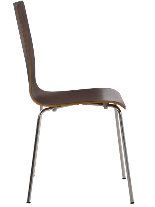 Bezoekersstoel Pepe, walnoot