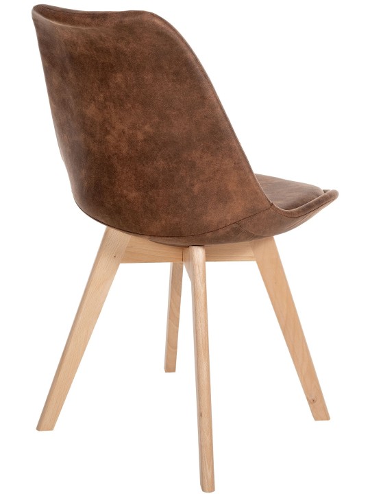 Set van 4 stoelen Linares Vintage, bruin