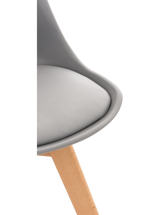 Set van 4 stoelen Linares, grijs