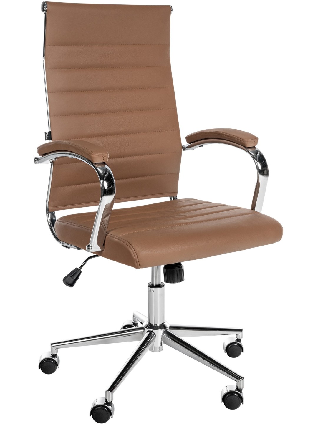 Bureaustoel Mollis echt leer, lichtbruin