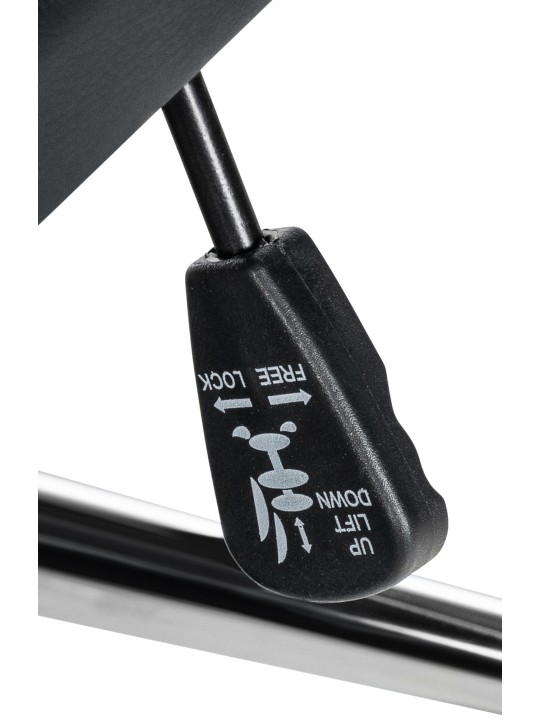 Bureaustoel Mollis echt leer, zwart