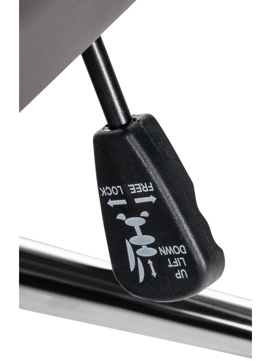 Bureaustoel Mollis echt leer, grijs