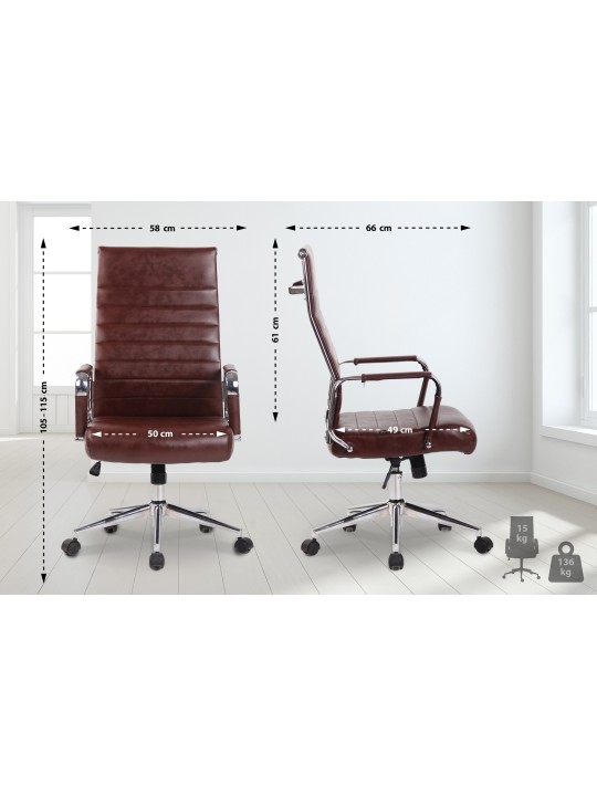 Bureaustoel Columbus, bordeauxrood