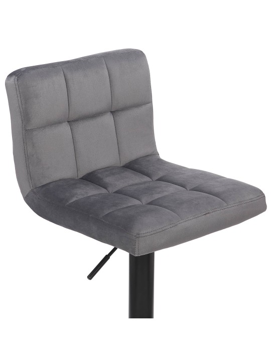 Set van 4 barkrukken Feni fluweel, grijs Set van 4 barkrukken Feni fluweel, grijs