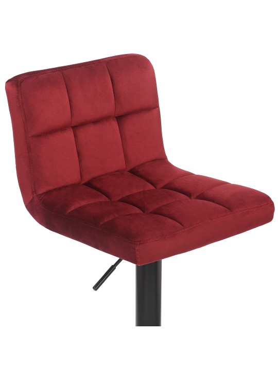 Set van 4 barkrukken Feni fluweel, rood