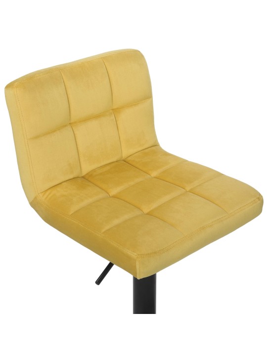 Set van 4 barkrukken Feni fluweel, geel Set van 4 barkrukken Feni fluweel, geel
