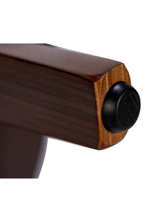 Set van 2 eetkamerstoelen Foley kunstleer, walnoot/crème