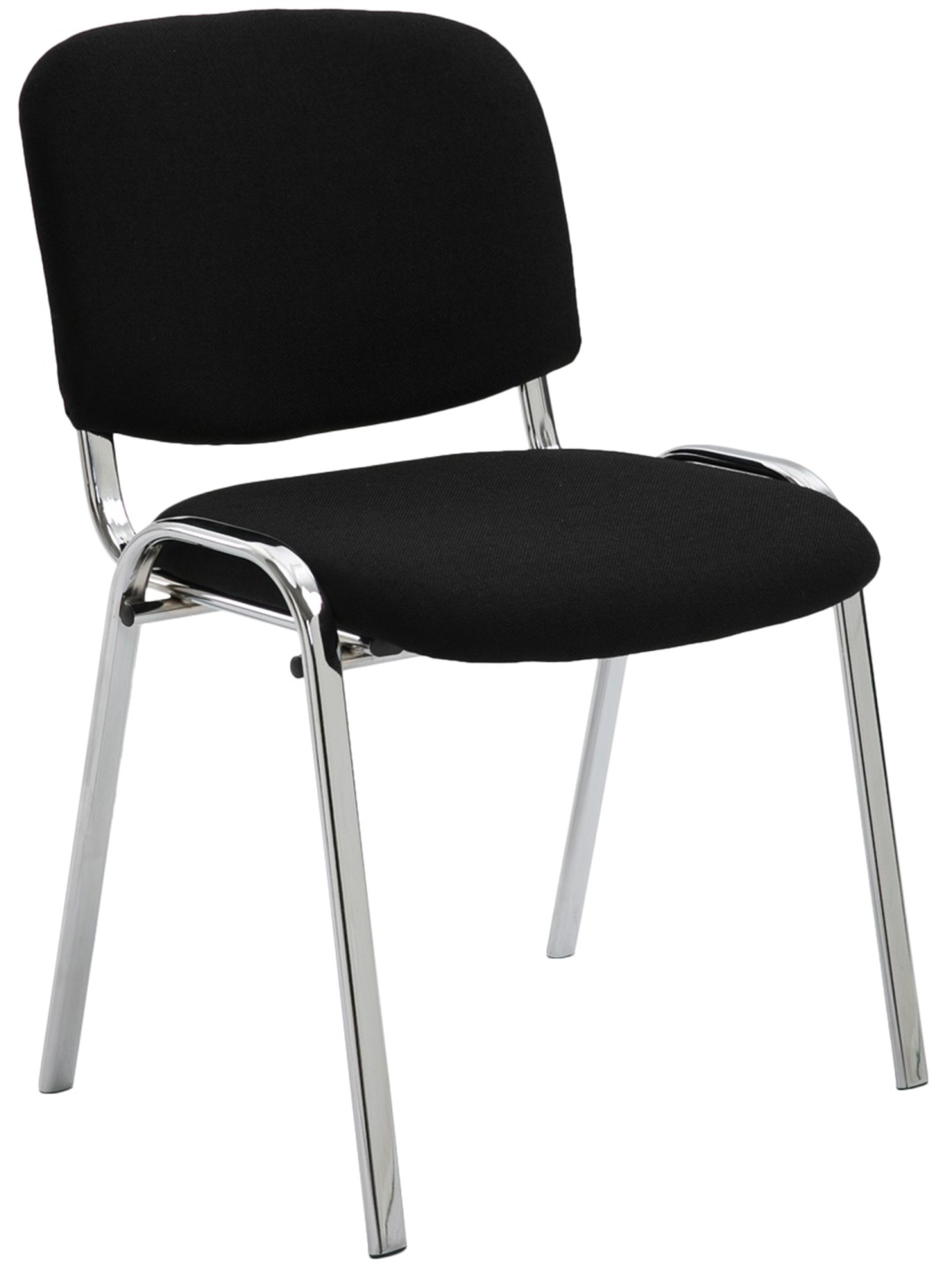 Bezoekersstoel Ken C stof, zwart