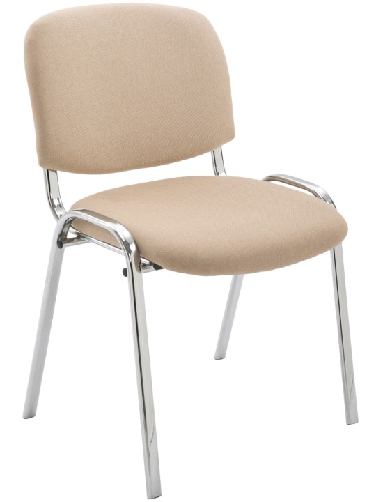 Bezoekersstoel Ken C stof, crème Bezoekersstoel Ken C stof, crème