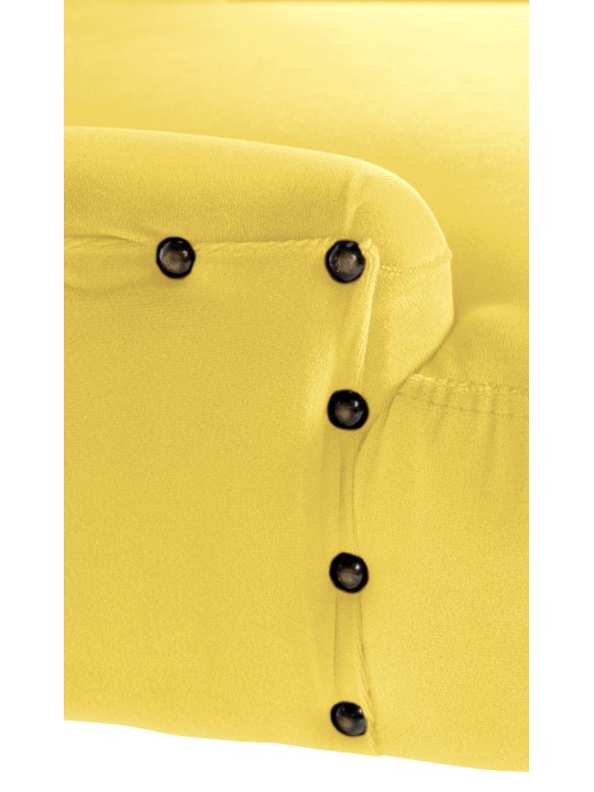 Eetkamerstoel Aberdeen fluweel antiek, geel Eetkamerstoel Aberdeen fluweel antiek, geel