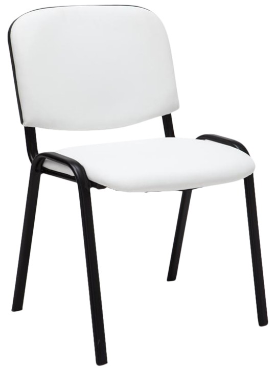 Bezoekersstoel Ken kunstleer, wit Bezoekersstoel Ken kunstleer, wit