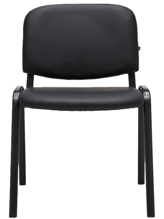 Bezoekersstoel Ken kunstleer, zwart Bezoekersstoel Ken kunstleer, zwart