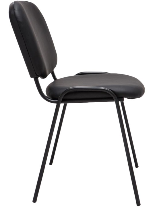 Bezoekersstoel Ken kunstleer, zwart Bezoekersstoel Ken kunstleer, zwart