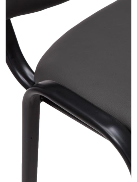 Bezoekersstoel Ken kunstleer, grijs Bezoekersstoel Ken kunstleer, grijs