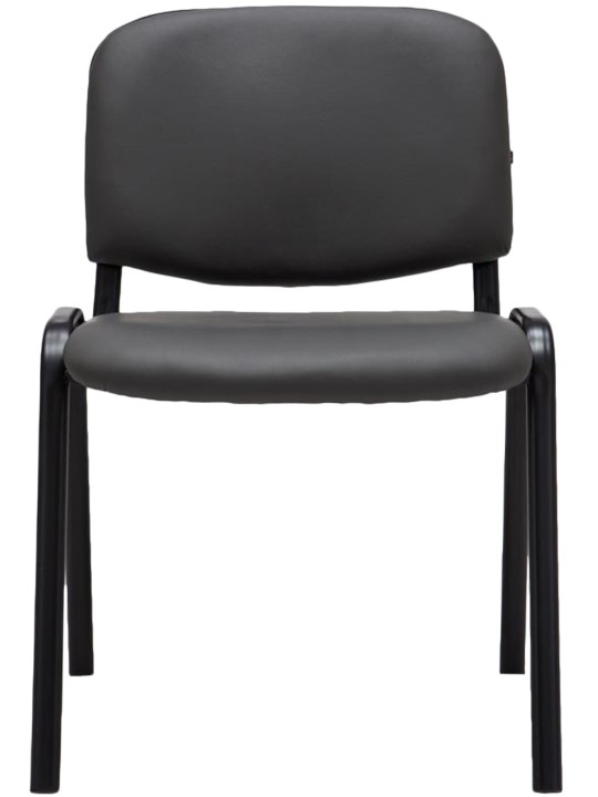 Bezoekersstoel Ken kunstleer, grijs Bezoekersstoel Ken kunstleer, grijs