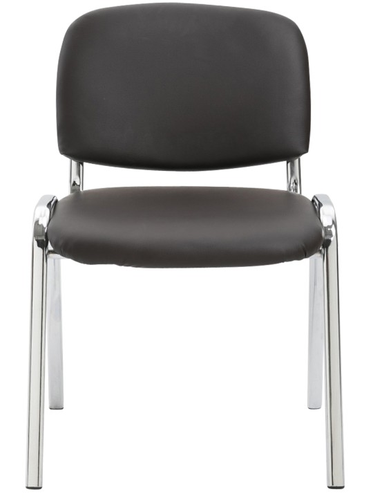 Besucherstuhl Ken C Kunstleder, bruin