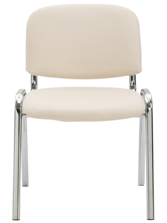 Bezoekersstoel Ken C kunstleer, crème Bezoekersstoel Ken C kunstleer, crème