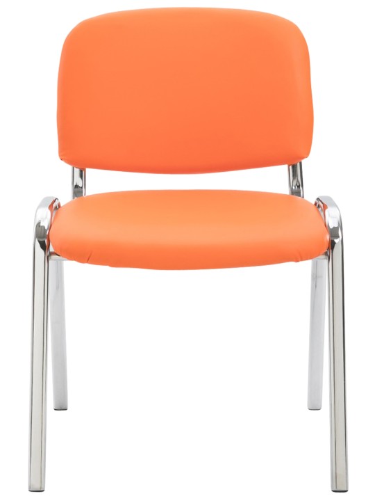 Bezoekersstoel Ken C kunstleer, oranje Bezoekersstoel Ken C kunstleer, oranje