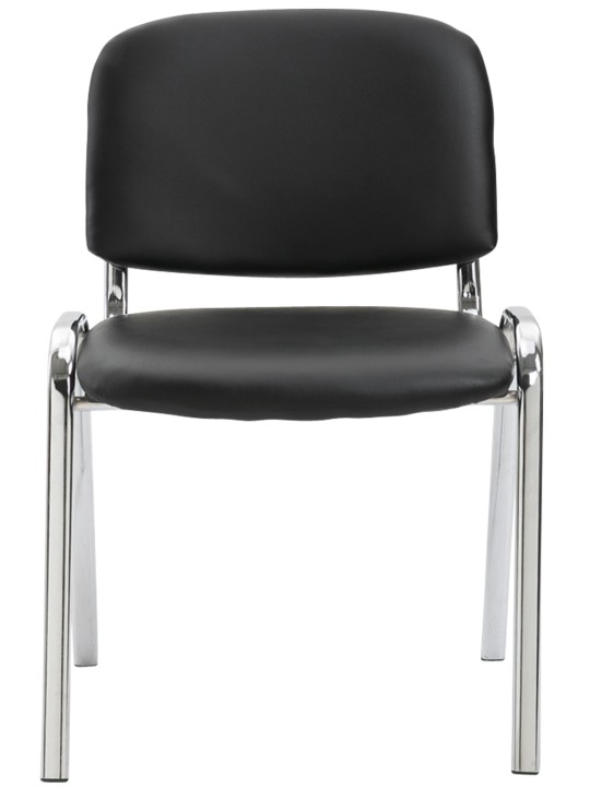 Bezoekersstoel Ken C kunstleer, zwart Bezoekersstoel Ken C kunstleer, zwart
