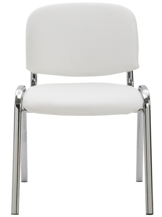 Bezoekersstoel Ken C kunstleer, wit Bezoekersstoel Ken C kunstleer, wit