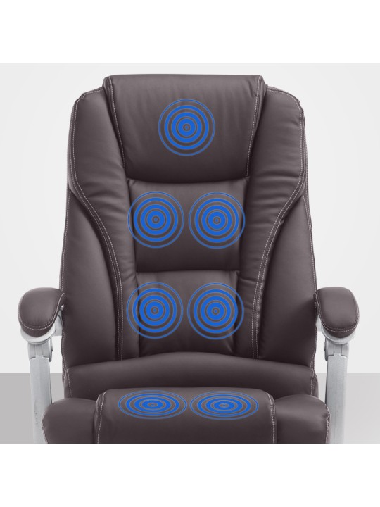 Bureaustoel Pacific met massagefunctie V2, bruin