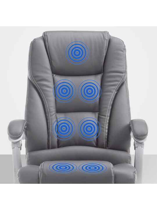 Bureaustoel Pacific met massagefunctie V2, grijs