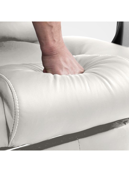 Bureaustoel Pacific met massagefunctie V2, wit